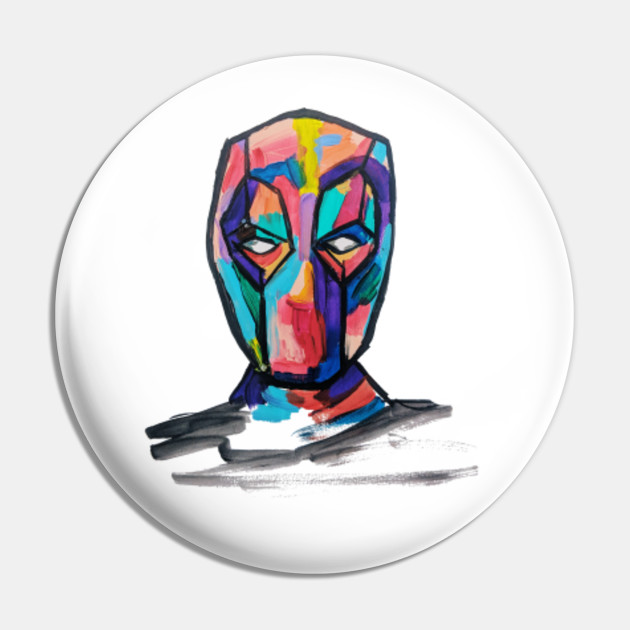 Deadpool Abstract Painting Deadpool Pin Teepublic