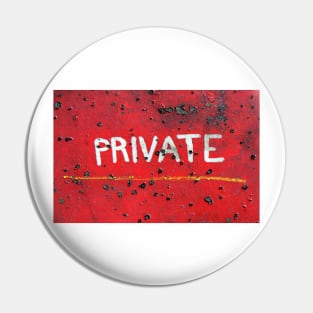 PRIVATE SPACE and PRIVATE TIMES Pin