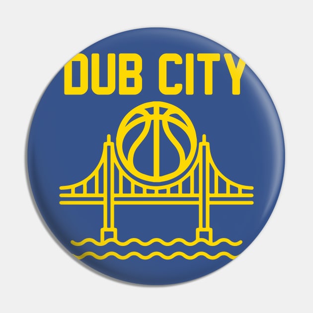 Golden State Warriors - Dub City - Bridge and Ball Pin by mymainmandeebo