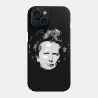 Margeret Thatcher Black and White Phone Case