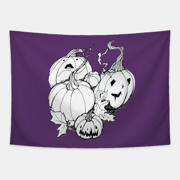 Jack-o-Lantern Tapestry by Perryology101