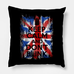 Keep calm and don't blink Pillow