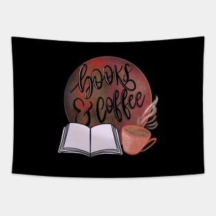 Books and coffee Tapestry