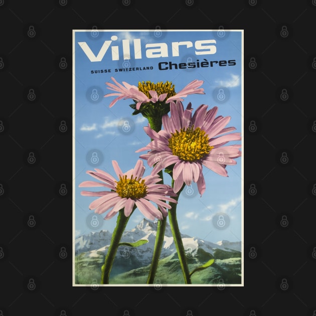 Villars - Chesières,Switzerland,Travel Poster by BokeeLee