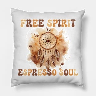 Boho dreamcatcher coffee design Pillow