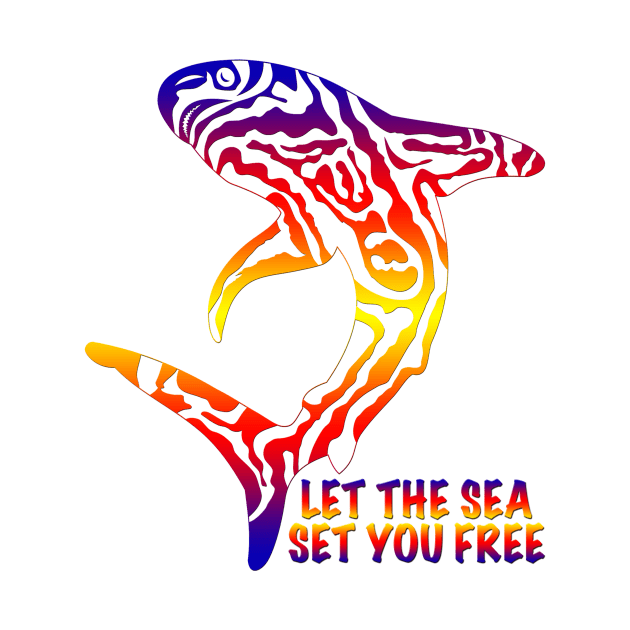 Let the sea set you free design by likbatonboot