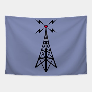 Radio tower heart broadcast Tapestry