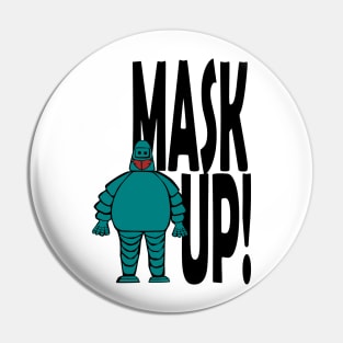 Mask Man Mask Up! Pin