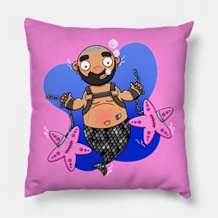 Leather Merman Pillow