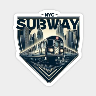 New York Subway NYC Subway Train Vintage Magnet