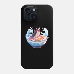 shark in ramen Phone Case