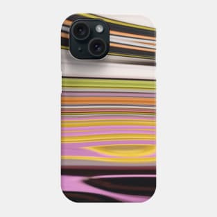 1980s trendy abstract black white yellow green pink stripe Phone Case