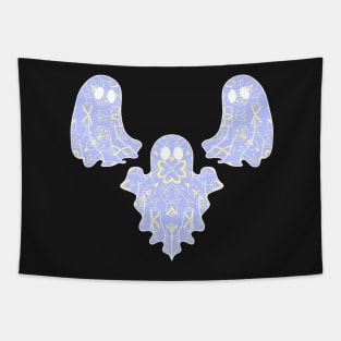 Halloween Ghost Native Ojibwe Floral by Niibidoon Tapestry