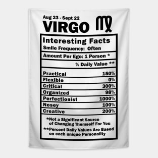 Virgo Zodiac Personality Traits - Male Female Gender Neutral Tapestry