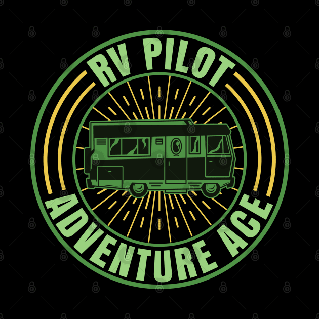 RV Pilot Adventure Ace, Retro Vintage Recreational Camper Vehicle by CharJens