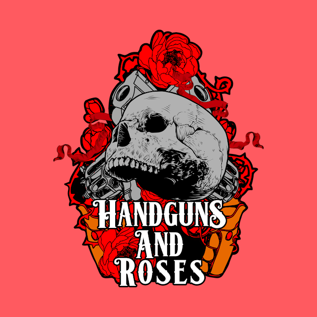 HANDGUNS AND ROSES by theanomalius_merch