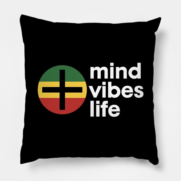 Positive Mind Vibes Life Pillow by LionTuff79