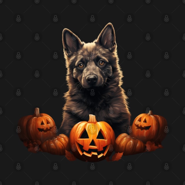 Norwegian Elkhound Halloween Puppy by NatashaCuteShop