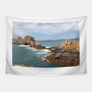 Rocky promontory of Little Sark, Channel Islands Tapestry