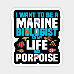 Marine Biologist Biology Fathers Day Gift Funny Retro Vintage Magnet