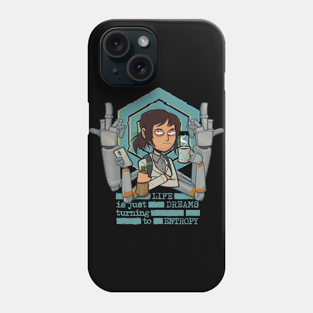 Reagan's Insight: Life is Dreams Turning to Entropy Phone Case by kgullholmen