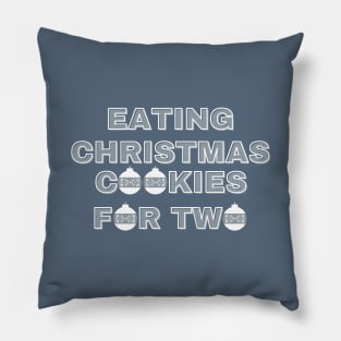 Eating Christmas Cookies For Two Pillow