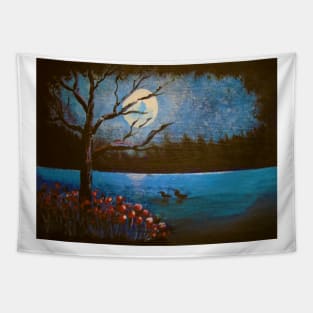 Moonlight night Tapestry