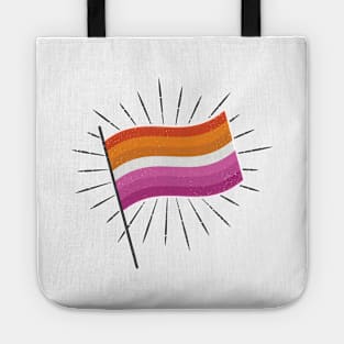 Retro Lesbian Pride Flag Tote