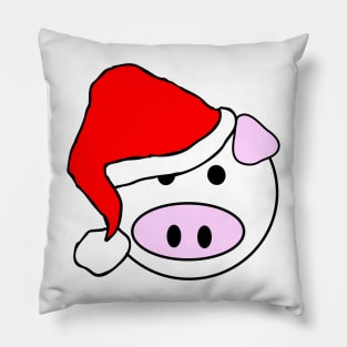 Christmas Pig Emoji Pillow