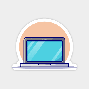 Laptop Cartoon Vector Icon Illustration (3) Magnet