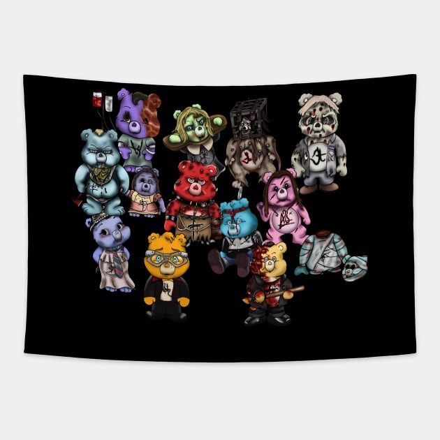 Scare Bears 13 Ghosts! Tapestry by Danispolez_illustrations