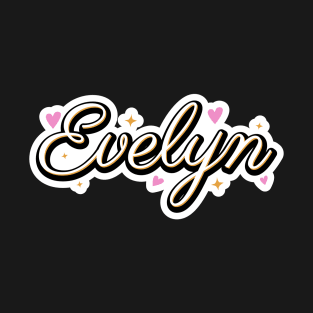 Evelyn name cute design T-Shirt