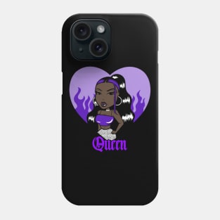 Queen Doll girl Purple-Heart V1 Phone Case