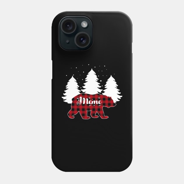 Buffalo Red Plaid Meme Bear Matching Family Christmas Phone Case by Kagina