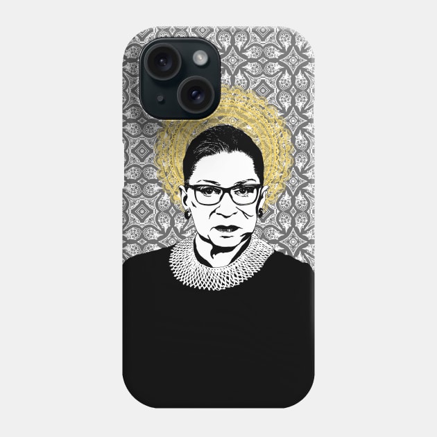 Ruth Bader Ginsburg Feminist Icon white Phone Case by candhdesigns