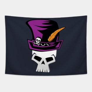 Mardi Gras Style Voodoo Witchdoctor Skull Tapestry