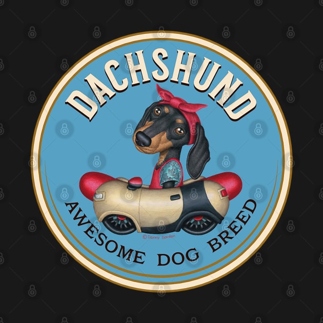 Dachshund Awesome Dog Breed by Danny Gordon Art