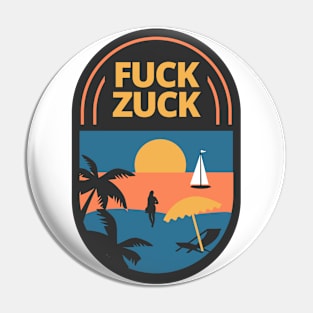 FUCK ZUCK - Retro Radical Leftist Decolonize Hawaii Pin