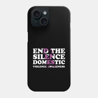 End The Silence Family Domestic Violence Awareness Purple Ribbon Phone Case