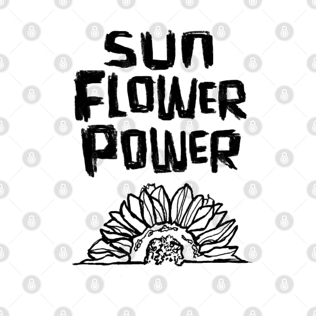 sunflower sun flower power by badlydrawnbabe