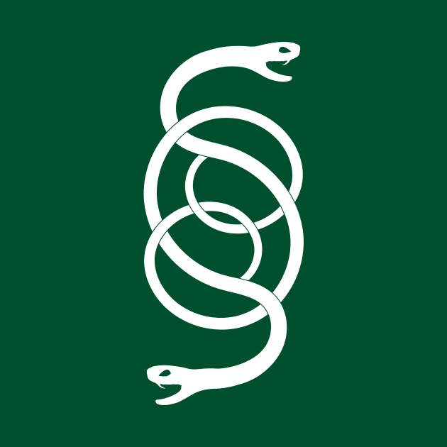 Two-headed snake connected in a symbol of infinity. by Y.K.