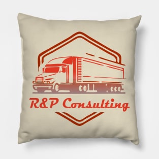 R & P Consulting Company Logo for light colors Pillow