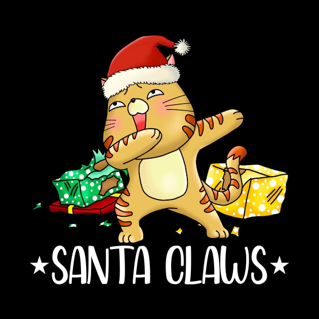 Santa Claws, Cute Cat, Kitty, Xmas, Funny Christmas Kitty by PorcupineTees