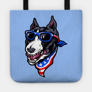 USA Patriotic American Pitbull Terrier Tote