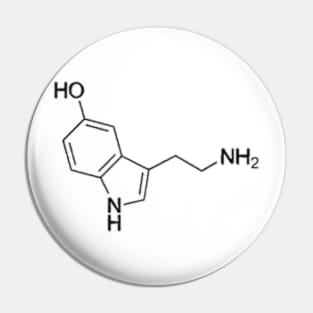 Serotonin Molecule Pin