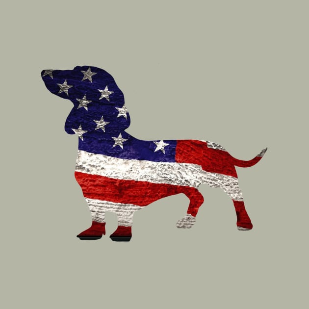 USA Flag Dachshund by DoxieTees