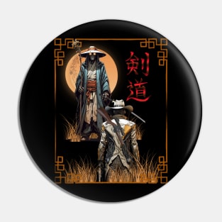 Robot Samurai Vs Cyborg Cowboy Pin