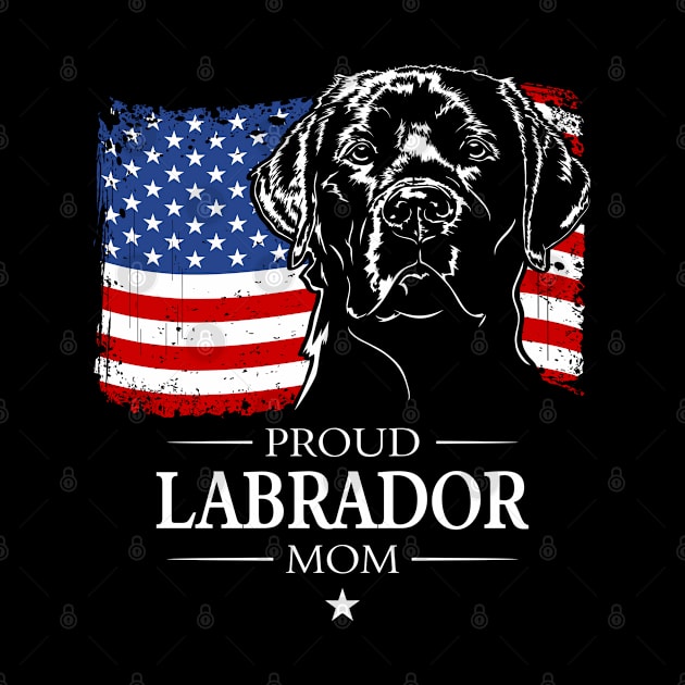 Proud Labrador Mom American Flag patriotic dog by wilsigns