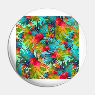 Bright Tropical Floral Print B Pin