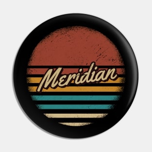 Meridian Vintage Text Pin